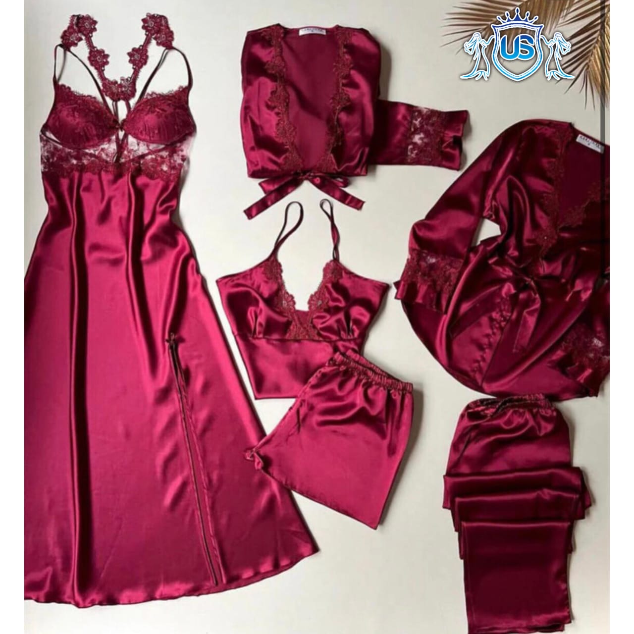 NEW 6PC TURKISH STYLE BRIDAL NIGHT WEAR DRESS👙